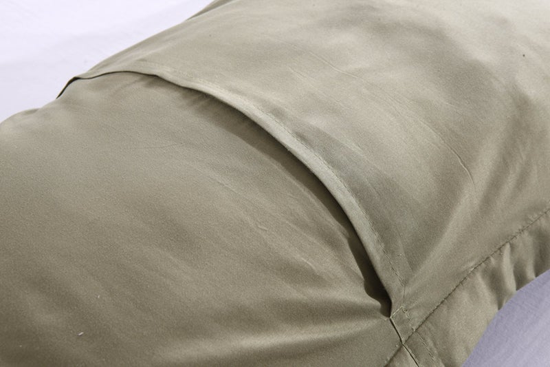 MarCielo 2-Piece Embroidered Pillow Shams, Decorative Microfiber Pillow Covers Set Standard Size Sage - Image 5